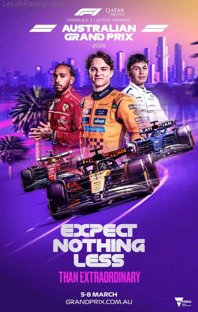 Poster d'un grand prix de la saison de F1 2026